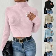 Fantaslook Sweaters for Women Turtleneck Batwing Sleeve Oversized ...