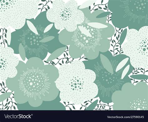 Art abstract flower background green pastel color Vector Image