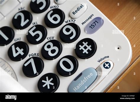 Telephone With Big Buttons Stock Photo - Alamy