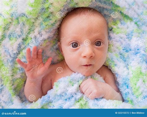 Infant saying Hi! stock photo. Image of first, early - 32215572