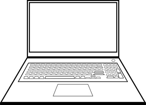 Laptop PNG Black And White Transparent Laptop Black And White.PNG Images. | PlusPNG