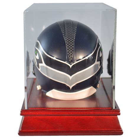 Mini Football Helmet Cherry Wood Base Display Case | Free Shipping ...