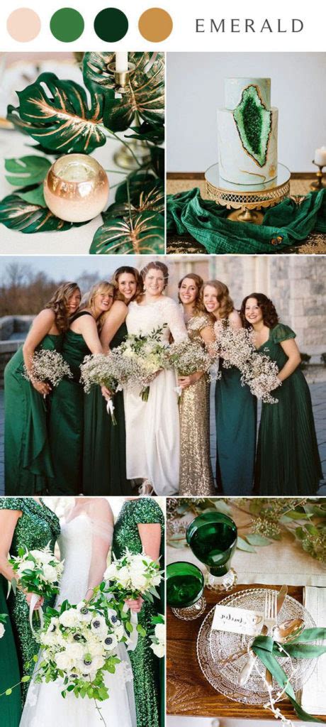 ️ 16 Dark Green & Emerald Wedding Color Palette Ideas 2024 | Colors for Wedding