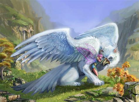 White Griffin | Mythical creatures, Creatures, Mythological creatures