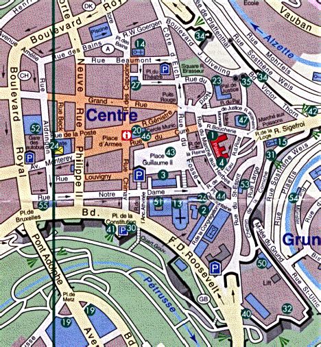 Luxembourg City Map | Luxembourg city, Luxembourg, City map