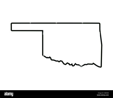 Oklahoma state map. US state map. Oklahoma outline symbol. Vector ...