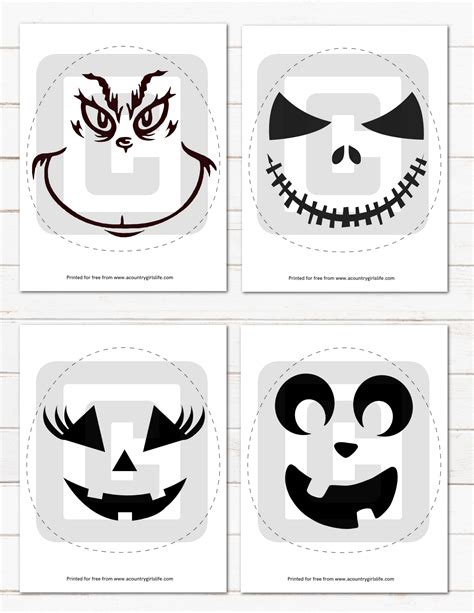 31+ EASY FREE Printable Pumpkin Carving Stencils! - A Country Girl's Life