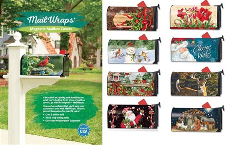 Studio M Home Winter Christmas Decor Mailbox Cover MailWrap – Choose Design | eBay