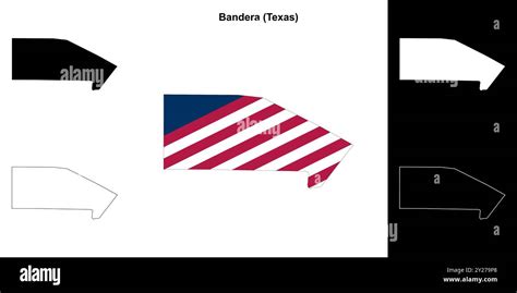 Bandera County (Texas) outline map set Stock Vector Image & Art - Alamy