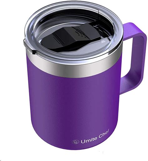 Umite Chef Stainless Steel Insulated Coffee Mug Tumbler with Handle, 12 ...