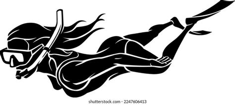 Female Snorkeling Sexy Swimsuit Silhouette Stock Vector (Royalty Free) 2247606413 | Shutterstock