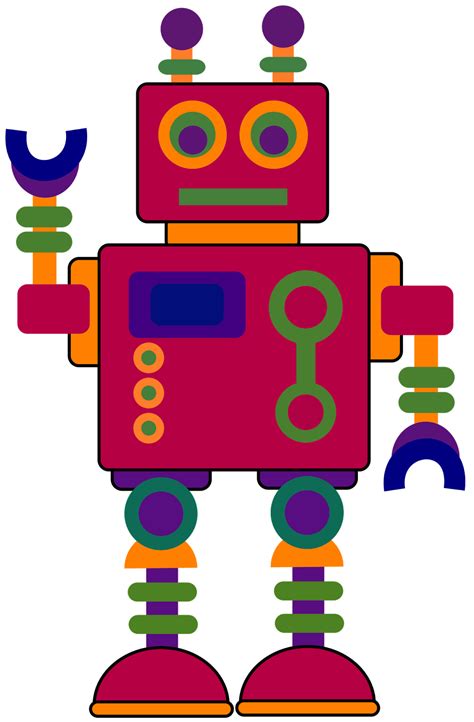 Colorful Robot Clipart for DIY Projects