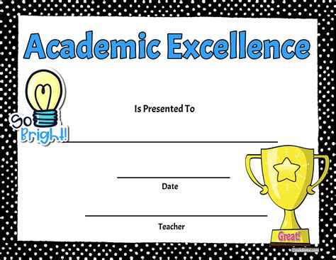 Free, Fast Student Award Generator | Academic Excellence Award