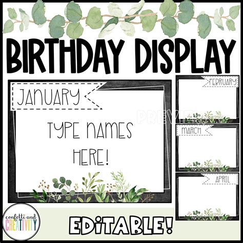 Farmhouse Birthday Display Classroom - Etsy