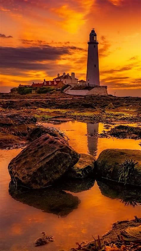 Sunset Serenade at the St. Mary's Lighthouse - backiee