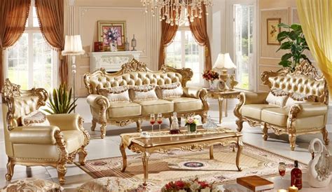 Classic Italian style luxury leather sofa set living room sofa furniture 0407 -in Dining Room ...