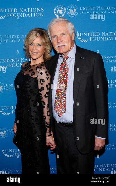 Actress Jane Fonda and CNN founder Ted Turner pose together at the ...