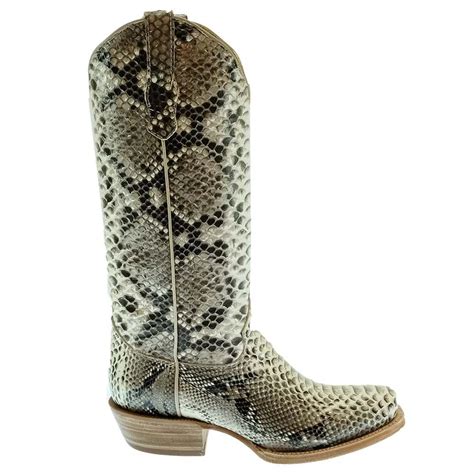 White Python Cutter Toe Women's Boots by R. Watson