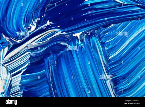 Abstract hand painted acrylic colour background in blue and white Stock Photo - Alamy
