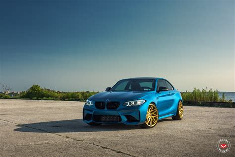 Interesting Color Combination: Blue BMW 2-Series on Gold Rims — CARiD.com Gallery