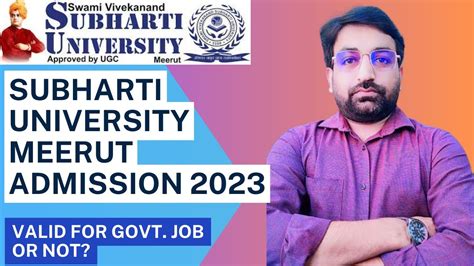 Swami Vivekanand Subharti University Meerut Admission 2023 | Is it Valid For Govt Job #distance ...