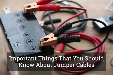 Important Things That You Should Know About Jumper Cables | Jumper ...