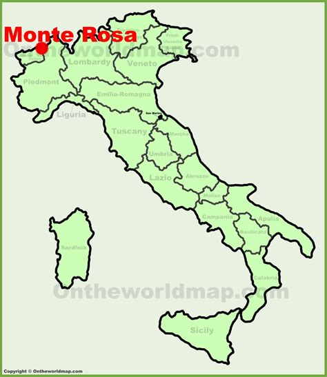 Monte Rosa location on the Italy map