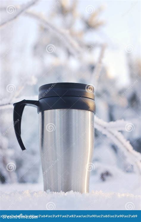 Coffee thermos mug stock photo. Image of portable, metal - 12679514