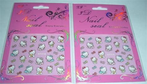 2 HELLO KITTY NAIL DECALS | Hello kitty nails, Nail decals, Hello kitty