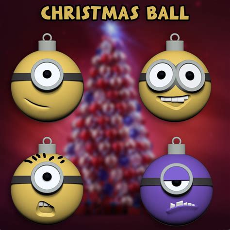 STL file Minions Christmas ornaments・3D print design to download・Cults