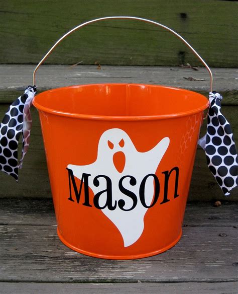 Personalized Halloween buckets-many designs available. $22.00, via Etsy ...