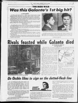 Carmine (Cigar) Galante Killed: NY Daily News Coverage: Friday July 13 ...