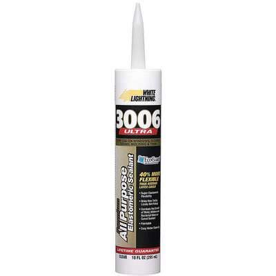 915228-3 White Lightning Caulk: Cartridge, 10 min Begins to Harden, 7 day Full Cure, 40° to 180 ...