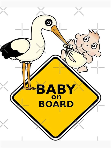 "Cute and Funny Baby On Board Sign" Poster for Sale by Kareemdotma ...