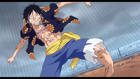 Luffy vs Doflamingo - Choque del Haki del Rey - YouTube