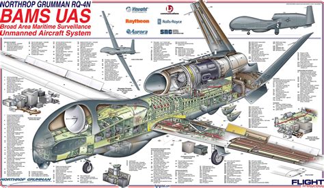 RQ-4 全球鹰 立体剖视图 - 爱空军 iAirForce