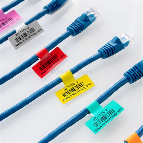 Thermal-Transfer Flag Labels for Wires and Cables #ZE-TTOL-2 - IndustriTAG by GA International