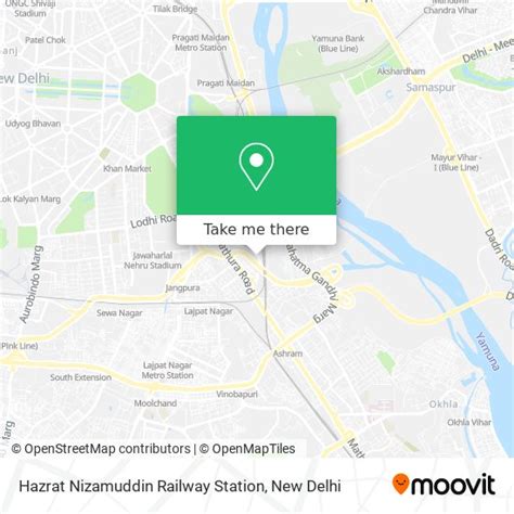 How to get to Hazrat Nizamuddin Railway Station in Delhi by bus, metro or train?