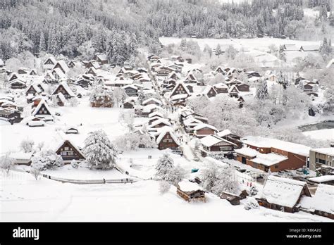 Historic Villages of Shirakawa-go and Gokayama, Japan. Winter in Stock Photo: 161794152 - Alamy