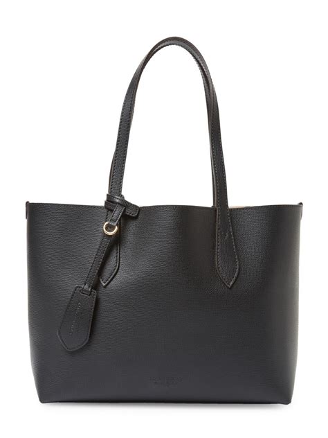 Burberry Leather Tote Bag in Black - Lyst