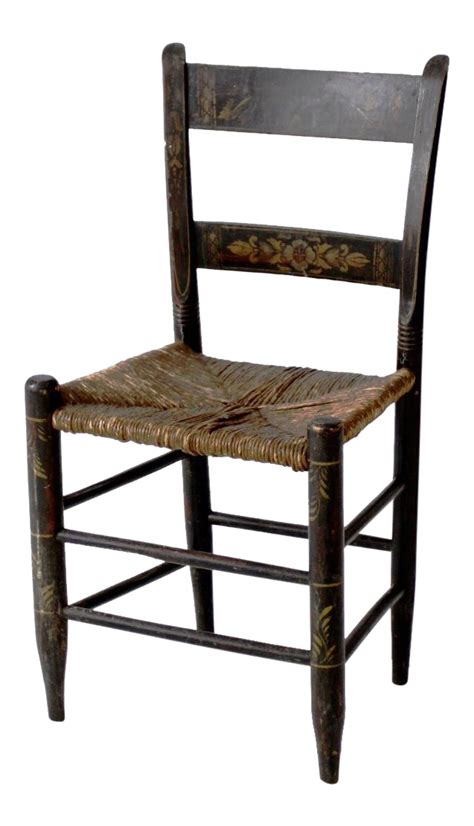 Antique Hitchcock Rush Seat Chair on Chairish.com | Patio chair cushions, Antique chairs ...