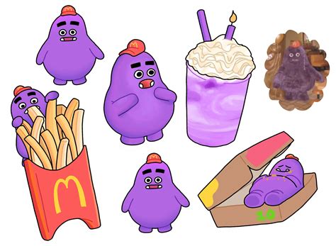 Download Grimace_ Character_ Collection Wallpaper | Wallpapers.com