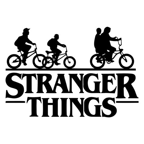 Stranger Things Logo with Bikes Wall Sticker | Apex Stickers