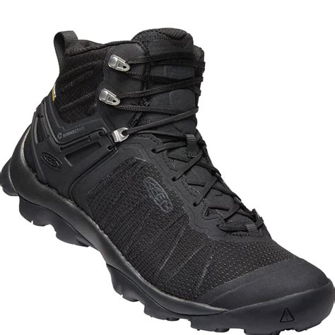 KEEN Men's Venture Mid WP Hiking Boots - Black/Black | bootbay