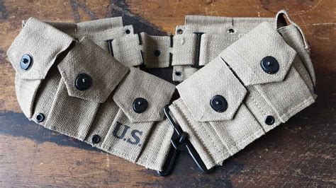 US pouch belt for M1 Garand clips, 10 pocket I pouches