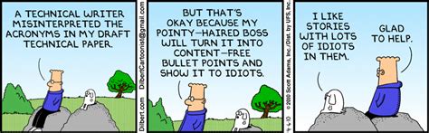 Dilbert and Dogbert share a moment :) | Technical writer, Content strategy, Dilbert comics