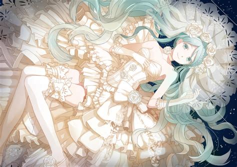 white Dress, Dress, Anime Girls, Vocaloid, Wedding Dress Wallpapers HD ...