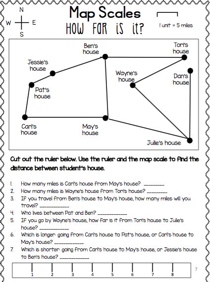 Using Map Scale Worksheets Worksheets For All | Free Worksheets Samples