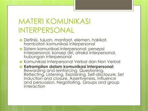 Komunikasi Interpersonal