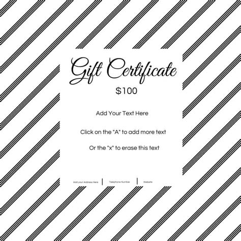 FREE printable gift certificate templates | Customize then Print